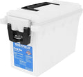 Sheffield 12635 Ammo Storage Box, Stackable .30 Cal Field Boxes, Water and Dust Resistant, Lockable Storage Box with Handle, Secures Hunting Gear, Supplies, and Bullets, Made in USA, Frost, 1-Pack by Sheffield