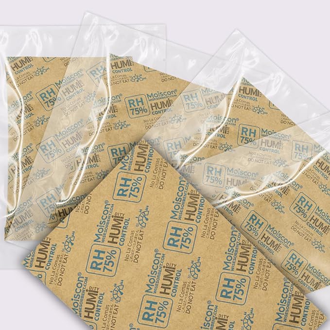 75% Two-Way Humidity Control Packs, 60 Gram 5 Pack for Storing 1 lb, Size 60 Moisture Control Packets Individually Wrapped, Humidifier Packs for Storage Containers Hydration Packets - Image 9