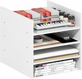 Furinno Cubicle Cube Insert, 3-Shelf Cube Organizer, 3-Tier Shelf Accessory, Fits into Furinno Triple Thick Cubes, IKEA Kallax, for Organizers and Storage, White by Furinno-FitsYourSpaceFitsYourBudget