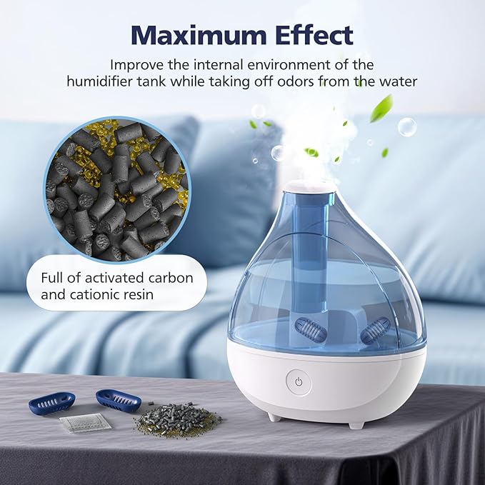 Demineralization Cartridge for HoMedics Ultrasonic Humidifiers, 12-Pack Decalcification Cartridges Filter Replacement, Filters Mineral Deposits Calcium, Prevents Hard Water Build-Up, Purifies Water - Image 4