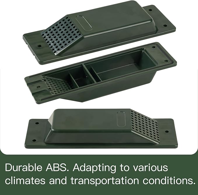 Shipping Container Air Vent Kit Heavy Duty Shipping Container Accessories Cross Flow Ventilation Kit Reduce Heat Humidity Pressure Condensation Add Air Flow for Cargo (8 Pack Deep Green) - Image 3