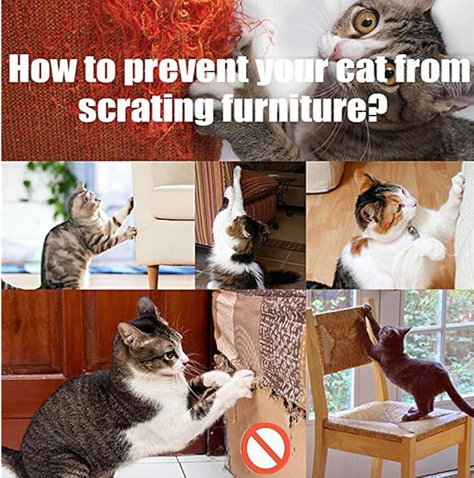 Cat Scratch pad Sofa Protector, Natural sisal Sofa Protector, Anti Scratch pad Furniture Protector, Sofa Protector, Bed Furniture Corner Protector, and Anti Scratch Protector (15.7"×11.8”-S) - Image 5