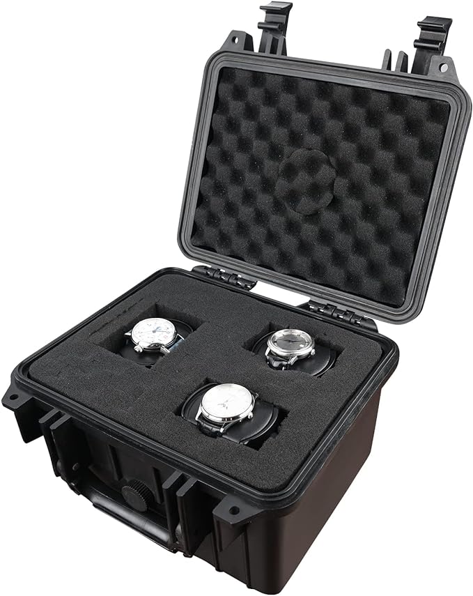 MEIJIA Portable All Weather Waterproof Camera Case With Foam,Fit Use of Drones,Camera,Equipments,Elegant Black,10.62 x9.68x6.87inches - Image 4