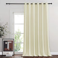 NICETOWN Blackout Sliding Glass Door Curtain, Thermal Insulated Grommet Room Darkening Window Treatment Sound Dampening for Bedroom/Living Room, Beige, W80 x L90, 1 Panel by NICETOWN