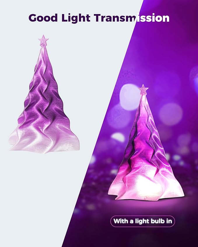 Sovol 3D Printer PETG Filament 1.75mm, Gradient Multicolors Filaments Material, 1kg (2.2lbs), Dimensional Accuracy +/- 0.03 mm, Fit Most FDM Printer, Purple - Image 2