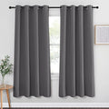NICETOWN Blackout Curtain Panel for Bedroom - Three Pass Microfiber Noise Reducing Thermal Insulated Solid Ring Top Blackout Window Drape (1 Panel, 52 x 72 inches, Gray) by NICETOWN