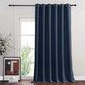 NICETOWN Navy Blue Blackout Room Divider Curtains 90 inch Length, Grommet Energy Saving Thermal Drapes Sound Reducing Window Treatments for Living Room, 1 Panel, W80 x L90 by NICETOWN