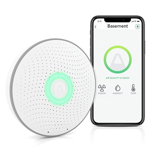 Airthings 2950 Wave Radon - Smart Radon Detector with Humidity & Temperature Sensor – Easy-to-Use – Accurate – No Lab Fees – Battery Operated - Free App by Airthings