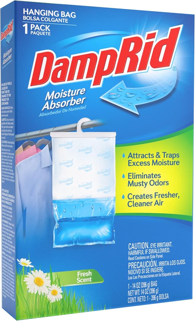 DampRid FG80 Fresh Scent Hanging Moisture Absorber ,6-Pack by DampRid