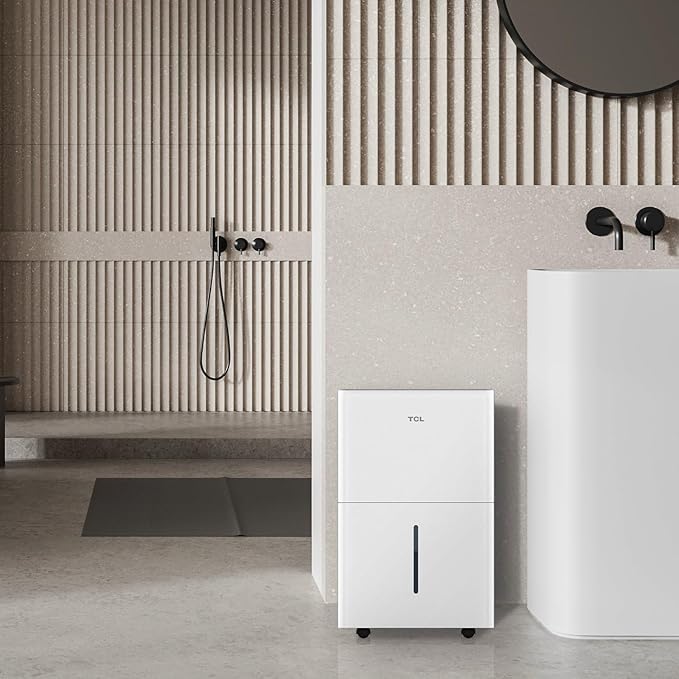 TCL 3000 Sq. Ft. Smart Dehumidifier, Energy Star Most Efficient, Ultra-Compact, 32 Pints Per Day, for Whole House, Basement, Bathroom & Bedroom, Works with Alexa/Google Assistant - Image 3