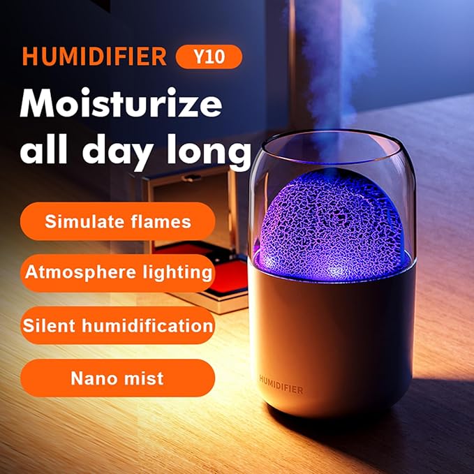 Portable Mini Humidifier, 300ml Small Cool Mist Humidifier, USB Personal Desktop Humidifier for Baby Bedroom Travel Office Home, Auto Shut-Off, 2 Mist Modes, Super Quiet - Image 2