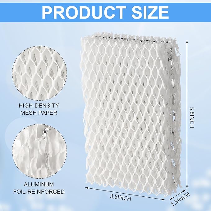 Marspark 36 Pack Humidifier Filters Replacement Compatible with Equate EQWF813 EQ-2119-UL RCM-832 RCM-832N PCWF813 Cool Mist Humidifiers Wick Filters - Image 2