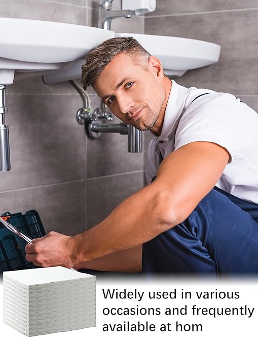 Domensi 30 Pcs Water Absorbent Pads 14" x 16" Water Absorbing Mat Wringable Reusable Absorbing Garage Mat for Home Basements Garages Kitchen Bathroom Floor - Image 5
