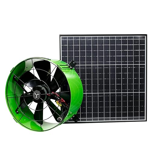 QuietCool AFG SLR-40 Solar Attic Fan for Gable Vents - 40 Watt Adjustable Panel - Included AC/DC Inverter for 24/7 Runtime - Thermostat Controlled - Image 3