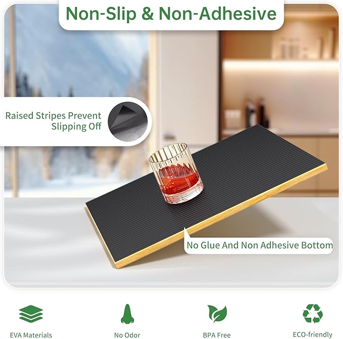 Shelf and Drawer Liner for Kitchen Cabinet, Non-Adhesive 24in x 240in Waterproof Durable Thickened EVA Material Easy-to-Cut Contact Paper Non Slip Mat for Refrigerator, Cupboard, Dresser - Image 2