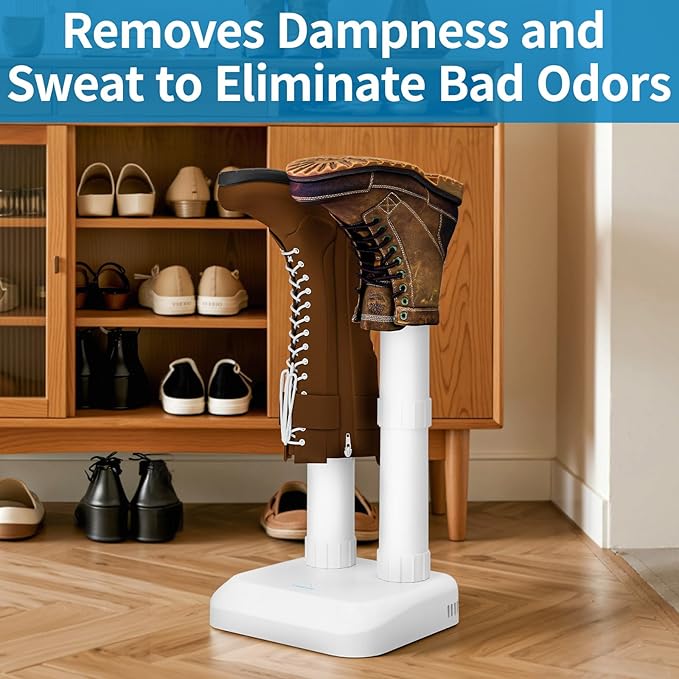Boot Dryer Shoe Dryer for Work Boots Sneakers and Gloves, No Heat Ultra Low Temperature Drying, Fanless Noiseless Boot Warmer Deodorizer - Image 6