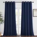 NICETOWN Blackout Navy Blue Curtains 120 inch Length - Window Treatment Energy Saving Thermal Insulated Room Darkening Solid Grommet Drapes for Living Room (1 Panel, 52 by 120-Inch) by NICETOWN