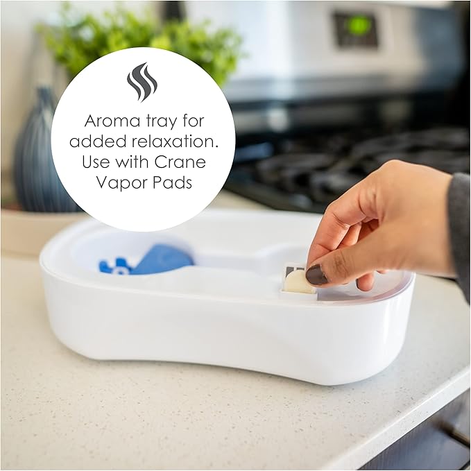 Crane Collapsible Cool Mist Humidifier for Bedroom and Office, 1 Gallon Portable Humidifier for Travel and Easy Storage, Blue and White - Image 7
