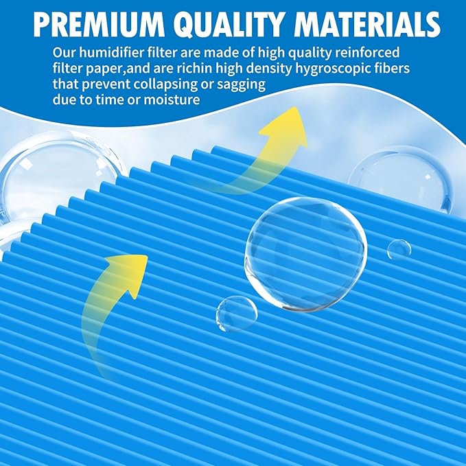 Humidifier Wick Filter Replacement Compatible with BLUEAIR Premium Smart Humidifier(Model: H35i), Evaporative Washable Humidification Filter, 4 Pack - Image 3