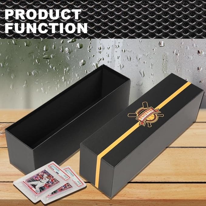 G-PLUS Graded Cards Holder Container Graded Card Storage Box Holds 50-55 Black Graded Card Box Graded Sports Card Storage Box - Image 5