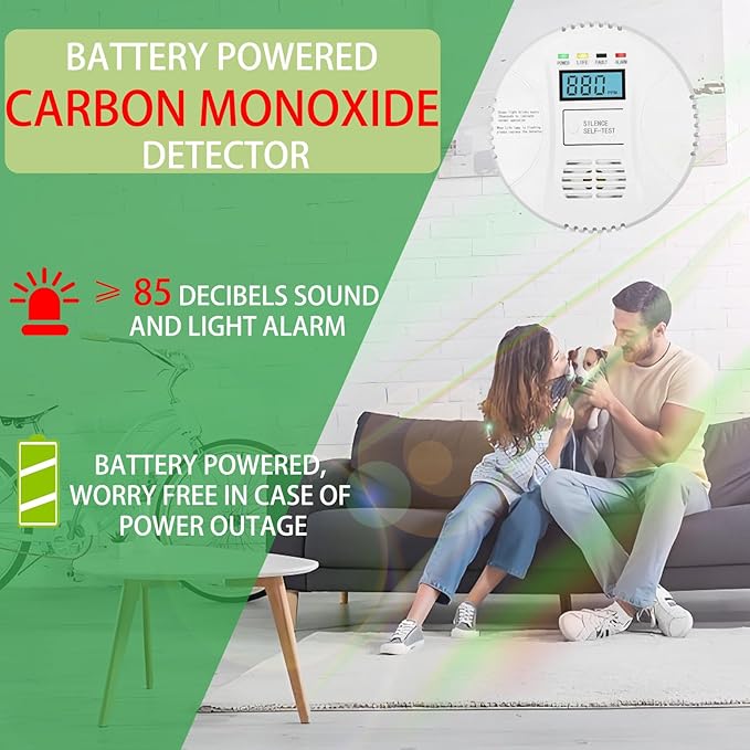 Combination Gas and Carbon Monoxide Detector Plug-in | CO Alarm & Natural Gas Combustible Detector | Digital Display, Battery Backup, Easy Install | for Home Kitchen Safety Monitoring (3Pack) - Image 5