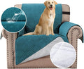 H.VERSAILTEX 100% Waterproof Sofa Slipcover Washable Armchair Cover Non-Slip Furniture Protector for Living Room Couch Cover for Pets Chair Cover with Puppy Paw Silicone Backing (Armchair, Dark Teal) by HVERSAILTEX