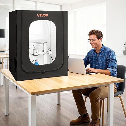 VEVOR 3D Printer Enclosure, Dustproof Waterproof Large Oxford Cloth 3D Printer Tent, Constant Temperature Protective Case with LED Lighting, Compatible with Creality/ELEGOO/Anycubic Popular Models - Image 8