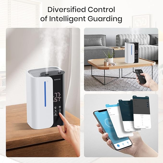 Cool Mist Humidifiers for Bedroom and Plants & Baby, Top Fill 5L Large Room Smart Humidifier for Home Nursery, 28 dB Quiet 50H Runtime Bedroom humidifier with Essential Oils - Image 5