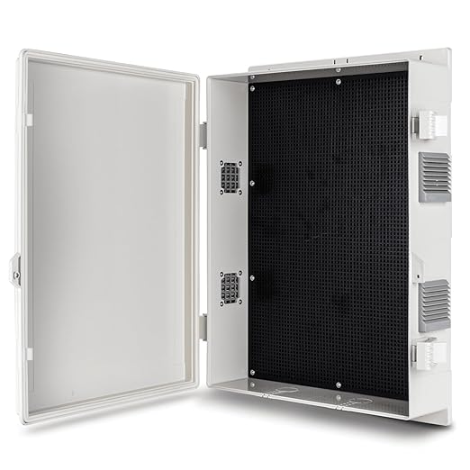 Outdoor Electrical Junction Box, ABS Water Resistant Enclosure with Internal Mounting Panel & Hinged Cover (18.1" H* 12.6" L* 4.3" W) by Namunanee
