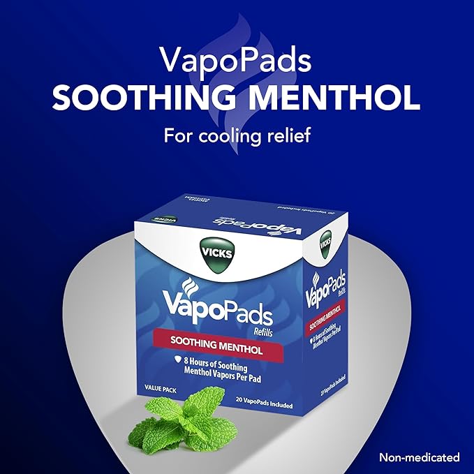 Vicks VapoPads Original Menthol Scent Refill Pads for Vicks Humidifiers and Sinus Inhalers,20 Count (Pack of 12) - Image 3