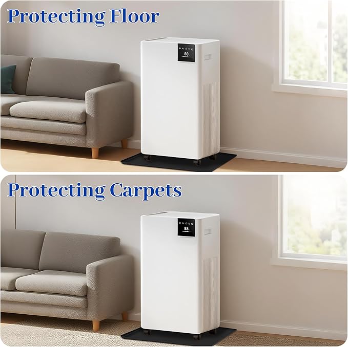 Dehumidifier Drip Mat, 23.6'' x 19.7'' x 0.78'' Humidifier Silicone Drip Mat With Raised Edge, Non-Slip,Spill-Proof, Dehumidifier Drip Tray,Prevent Water Leakage and Protect Floor & Carpet-Black - Image 6