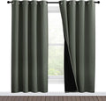NICETOWN 100% Blackout Window Curtain Panels, Full Light Blocking Drapes with Black Liner for Nursery, 78-inch Drop Thermal Insulated Draperies (Dark Mallard, 2 Pieces, 55-inch Wide Per Panel) by NICETOWN