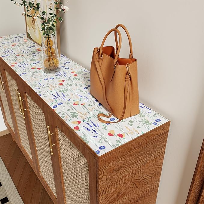 Drawer and Shelf Liner for Kitchen Cabinets Non Adhesive Cabinet Liner Strong Grip Waterproof Kitchen Drawer Liner for Shelves,Refrigerator,Dresser,Cupboard Liners,Easy to Clean 12In x 10Ft - Image 6