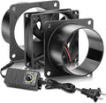 80mm x 25mm 3 Inch Duct Household Ventilation 12V Exhaust Fan with Speed Controller for DIY Greenhouse 3D Print Smoke Paint Fume Extractor-D8025 by CoolingFan