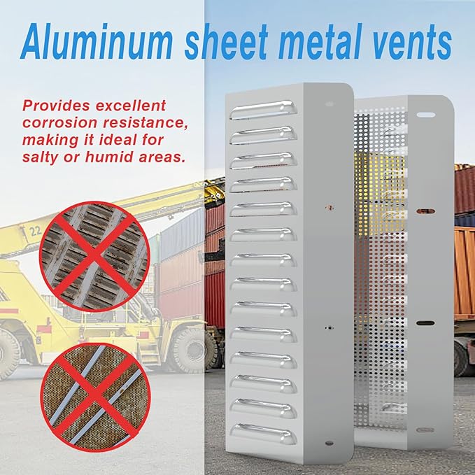 Shipping Container Vent，Shipping Container Accessories，for Shipping Container House Cross Flow Ventilation，Reduce Heat & Condensation with Maximum Airflow (4 Pack) - Image 5