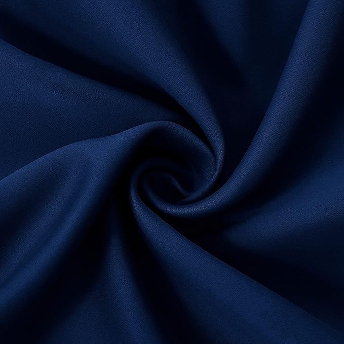 Water Proof Outside Curtains with Grommet Top for Porch, W52 x L132 Thermal Insulated Washable Light Block Outdoor Divider Drapes for Patio Gazebo Deck Pool Area Pergola Cabana (Navy) - Image 8