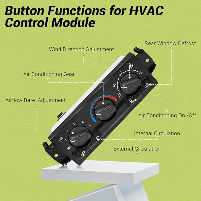 599-193 AC Climate Control Module Compatible with Select Chevrolet & GMC Air Conditioning Module Panel, HVAC Temperature Control Switch Unit, 599193 A/C Heater Climate Control Module - Image 6