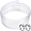 DAVCO 3/4" ID - 25 ft Clear Vinyl Tubing, Low Pressure Flexible PVC Tube, Heavy Duty UV Chemical Resistant Lightweight Plastic Vinyl Hose, BPA Free and Non Toxic, with 2 Stainless Clamps by DAVCO