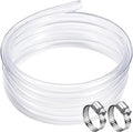 DAVCO 5/8" ID - 25 ft Clear Vinyl Tubing, Low Pressure Flexible PVC Tube, Heavy Duty UV Chemical Resistant Lightweight Plastic Vinyl Hose, BPA Free and Non Toxic, with 2 Stainless Clamps by DAVCO