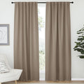 NICETOWN Blackout Curtain Panels Window Draperies - (Taupe Color) 52x84 inch, 2 Pieces, Insulating Room Darkening Blackout Drapes for Bedroom by NICETOWN