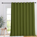 NICETOWN Black Out Sliding Door Curtain 108 inches Long, Grommet Patio Door Curtain Thermal Insulated Room Divider Drape for Bedroom/Living Room, W120 x L108, 1 Panel, Olive Green by NICETOWN