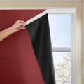 Adhesive Curtain 100% Blackout No-Drill Easy Install for Bedroom Blinds Light Blocking (Burgundy-47 W x 72" L-1P) by JILRON
