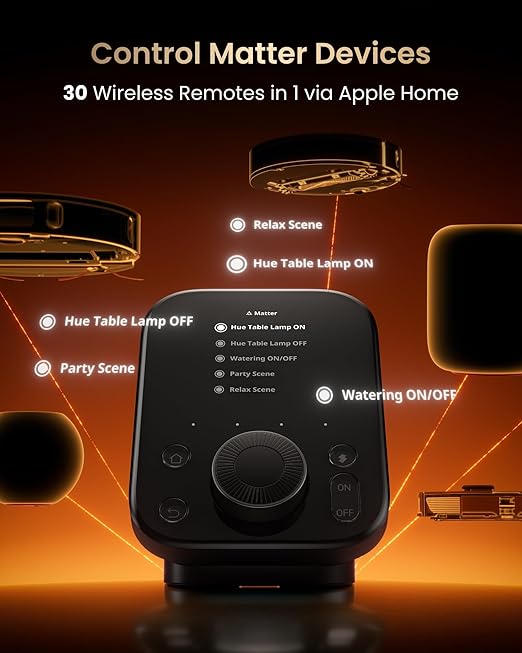 SwitchBot Hub 3 (3rd Gen) Smart Home Command Center: Screen + Physical Dial, IR Remote Hub for TVs/ACS, Temp/Humidity Sensor (±0.2°C), Matter Bridge, Bluetooth 200m, Works on 2.4GHz WiFi - Image 4