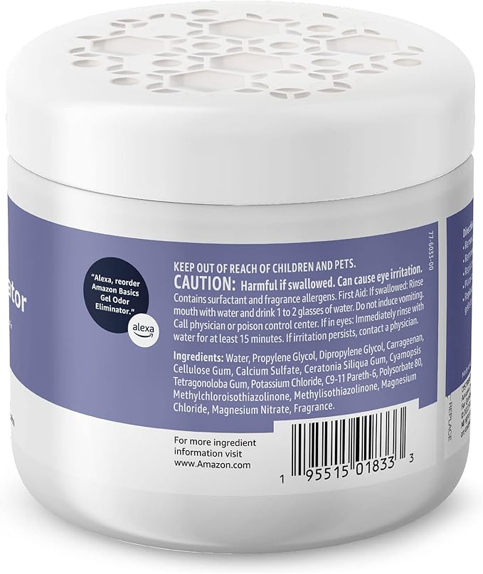 Amazon Basics Gel Odor Eliminator, Activated Charcoal, Lavender Scent, 17 Oz, 1-Pack - Image 3