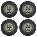 4pcs Mini Hygrometer Thermometer Digital LCD Monitor Indoor/Outdoor Humidity Meter Gauge Temperature for Humidifiers Dehumidifiers Greenhouse Reptile Plant Humidor Fahrenheit(℉) or Celsius(℃) (Black) by ACEIRMC