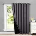 NICETOWN Total Shade Patio Door Curtain, Heavy-Duty Full Light Shading Sliding Door Drape Room Divider Curtain, Vertical Blind for Window（1 Panel, 100 inches Wide x 95 inches Long, Gray by NICETOWN