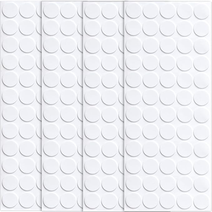 240 Pcs Small Felt Furniture Pads, Self-Adhesive EVA Foam Dot Circles, Round Felt Furniture Stickers for Desks Drawers Vases Photo Frames Cabinets Doors Candlesticks- White by Unknown