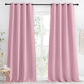 NICETOWN Rouge Pink Blackout Curtain 118 inch Long, W55 x L118, 1 Panel, Thermal Insulated Window Treatment with Grommet Room Darkening Thermal Insulated Panel for Bedroom/Living Room by NICETOWN
