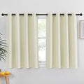 NICETOWN Bedroom Short Blackout Curtain 54 inches Long - Thermal Insulated Solid Grommet Sound & Light Blocking Room Darkening Drape for Kitchen/Cafe (Beige, 1 Panel, W52 x L54) by NICETOWN