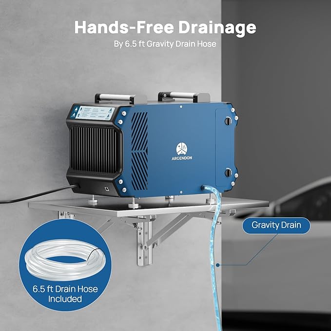 ARGENDON Commercial Dehumidifier for Crawlspace, 145 Pints Dehumidifiers with Drain Hose, Industrial Dehumifier for Basement, Industrial, Job Sites, cETL, 5-Year Limited Warranty - Image 3